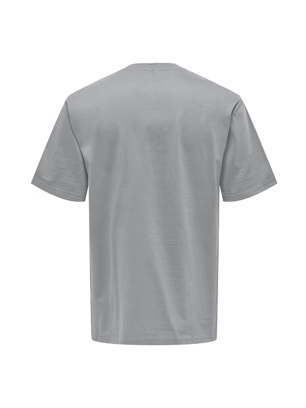 Gri Onsfred % 100 Pamuk Relaxed Fit Bisiklet Yaka T Shirt 22022532-2