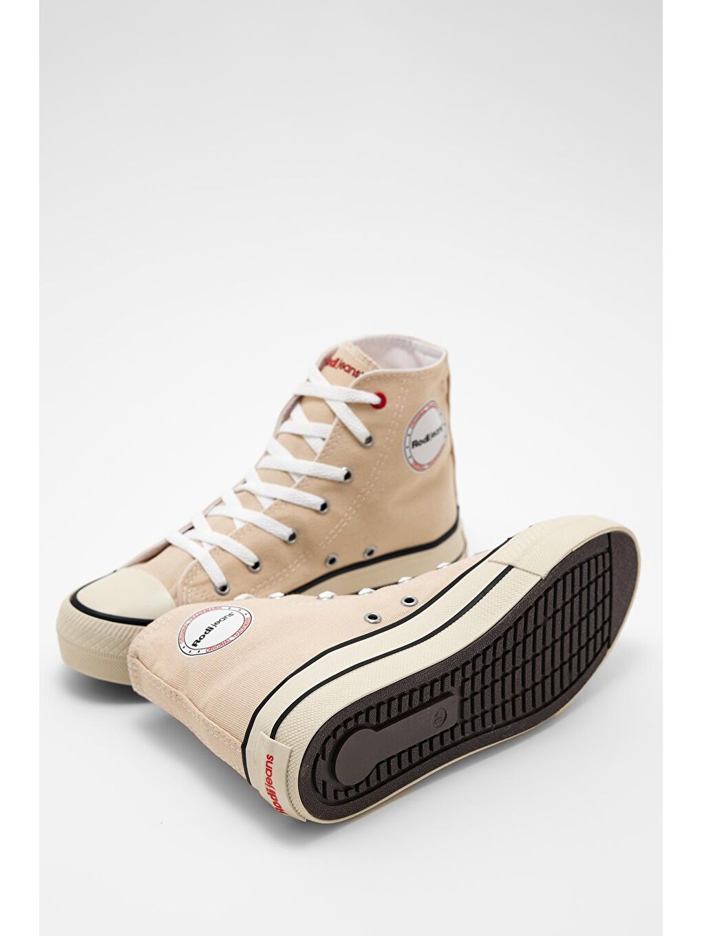 Bej Kadın Kalın Taban Sneaker Spor Ayakkabı 0502-2