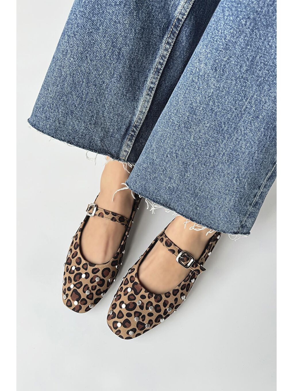 Kahverengi Azure Kadın  Drop  Detay  Kumaş  Babet Leopar-1