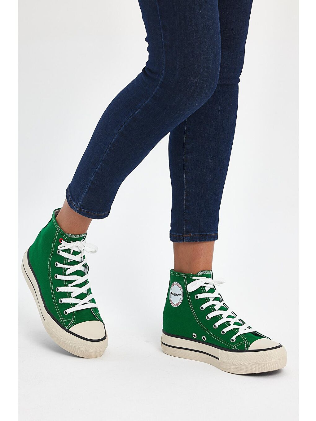 Yeşil Kadın Kalın Taban Sneaker Spor Ayakkabı 0502-4