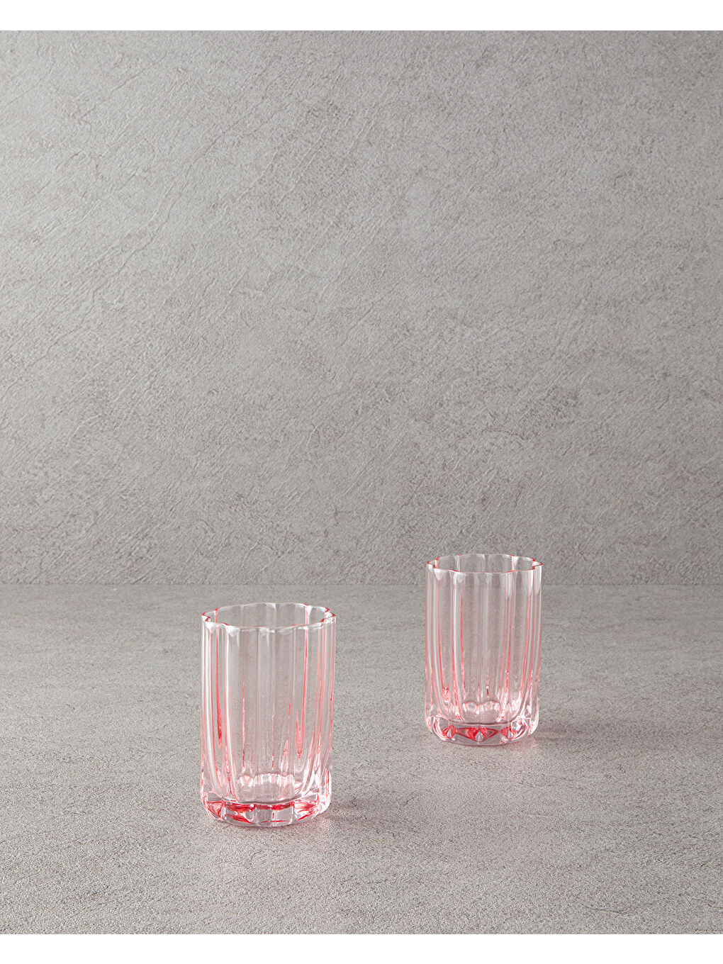 Flor Pura Cam 2'li Meşrubat Bardağı Pembe