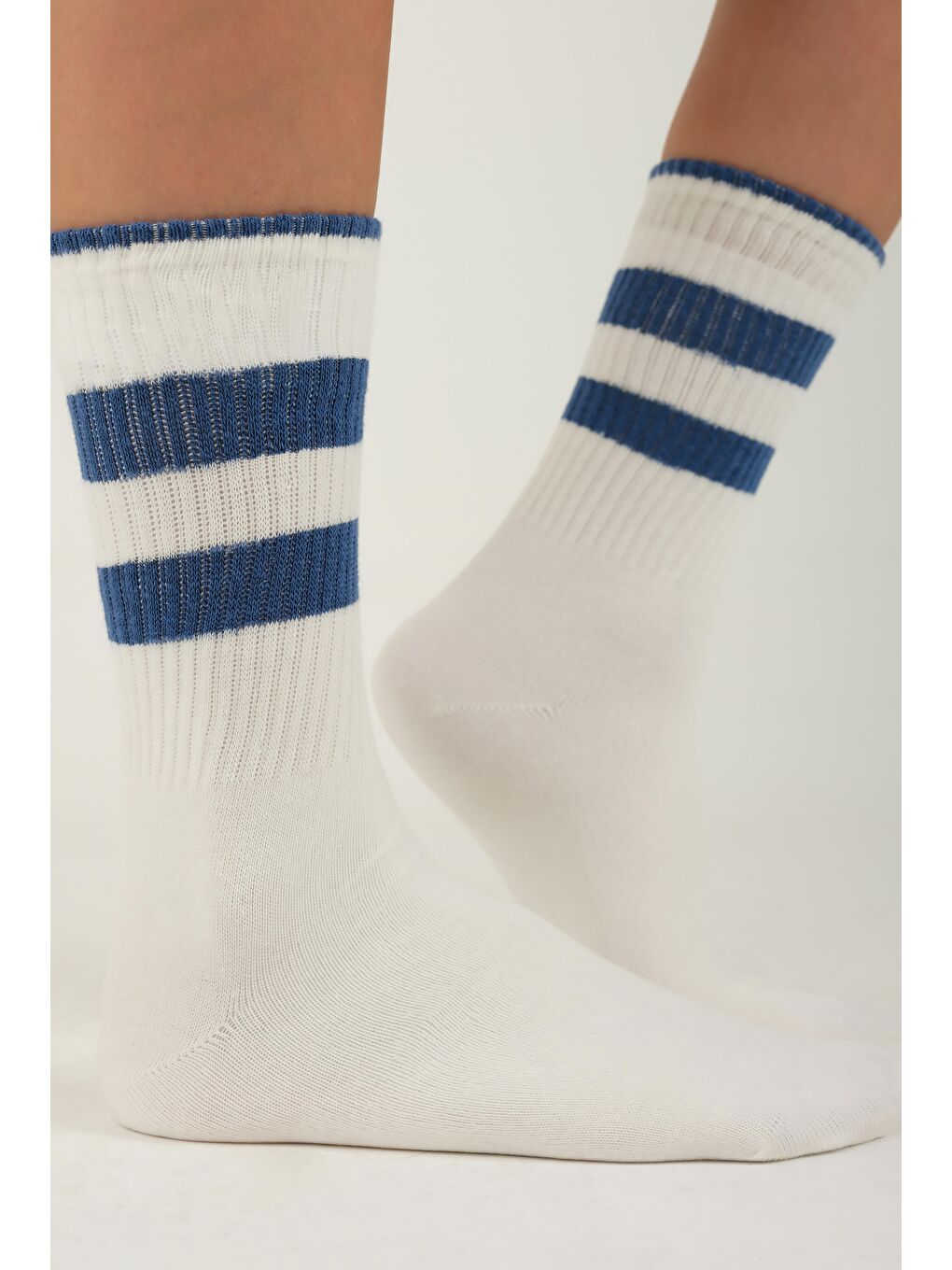 Lastik Örgülü Soket Çorap Lacivert-2