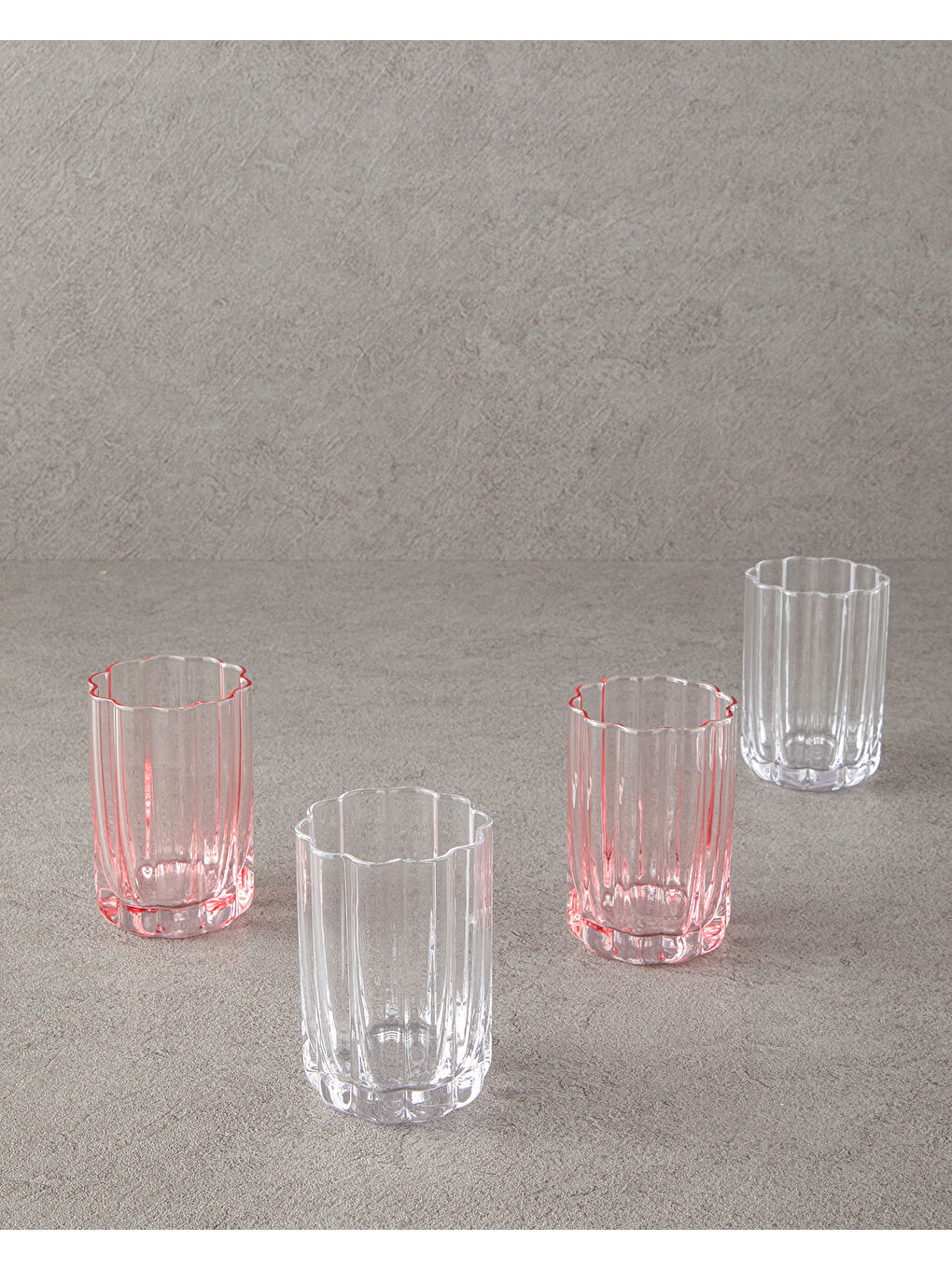 Flor Pura Cam 2'li Meşrubat Bardağı Pembe-2