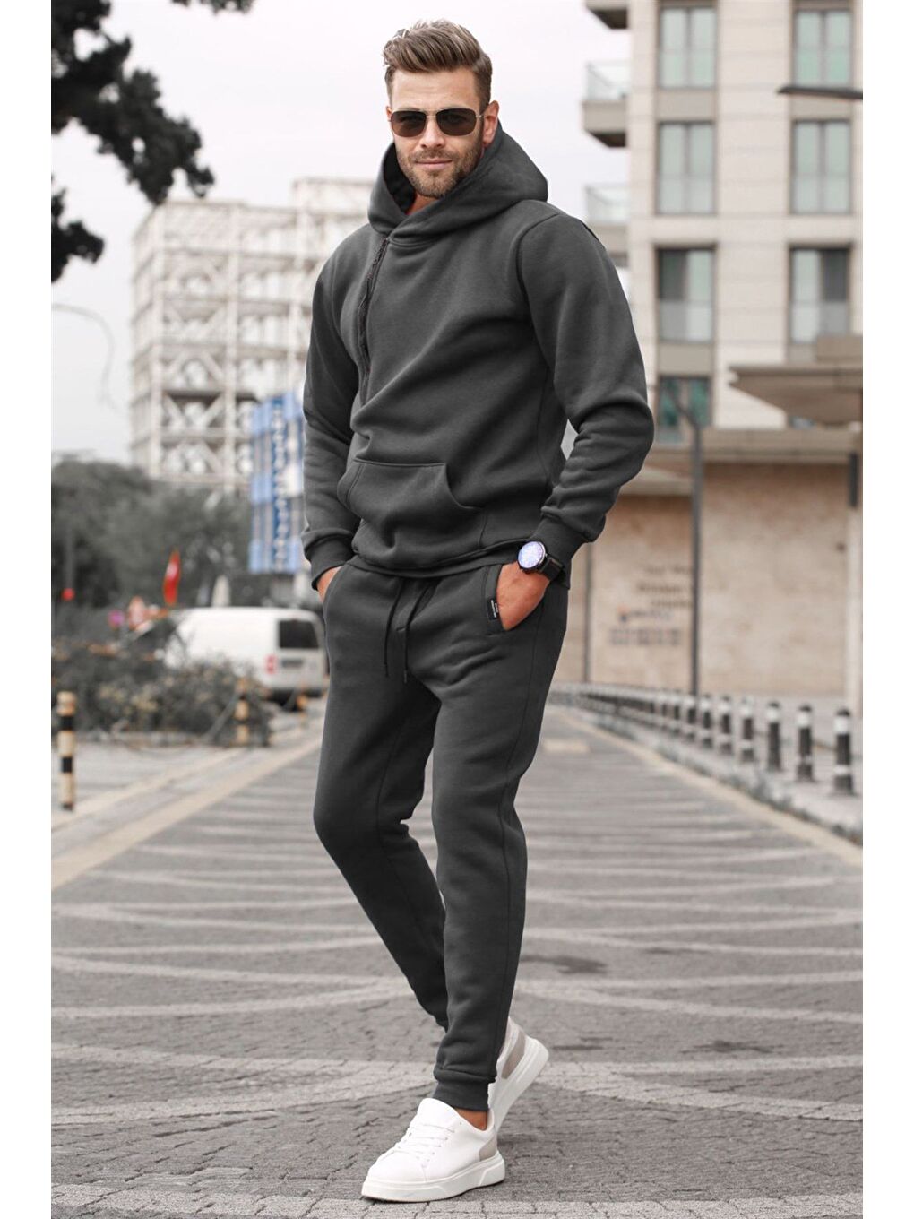 Gri Füme Erkek Eşofman Takımı 5634