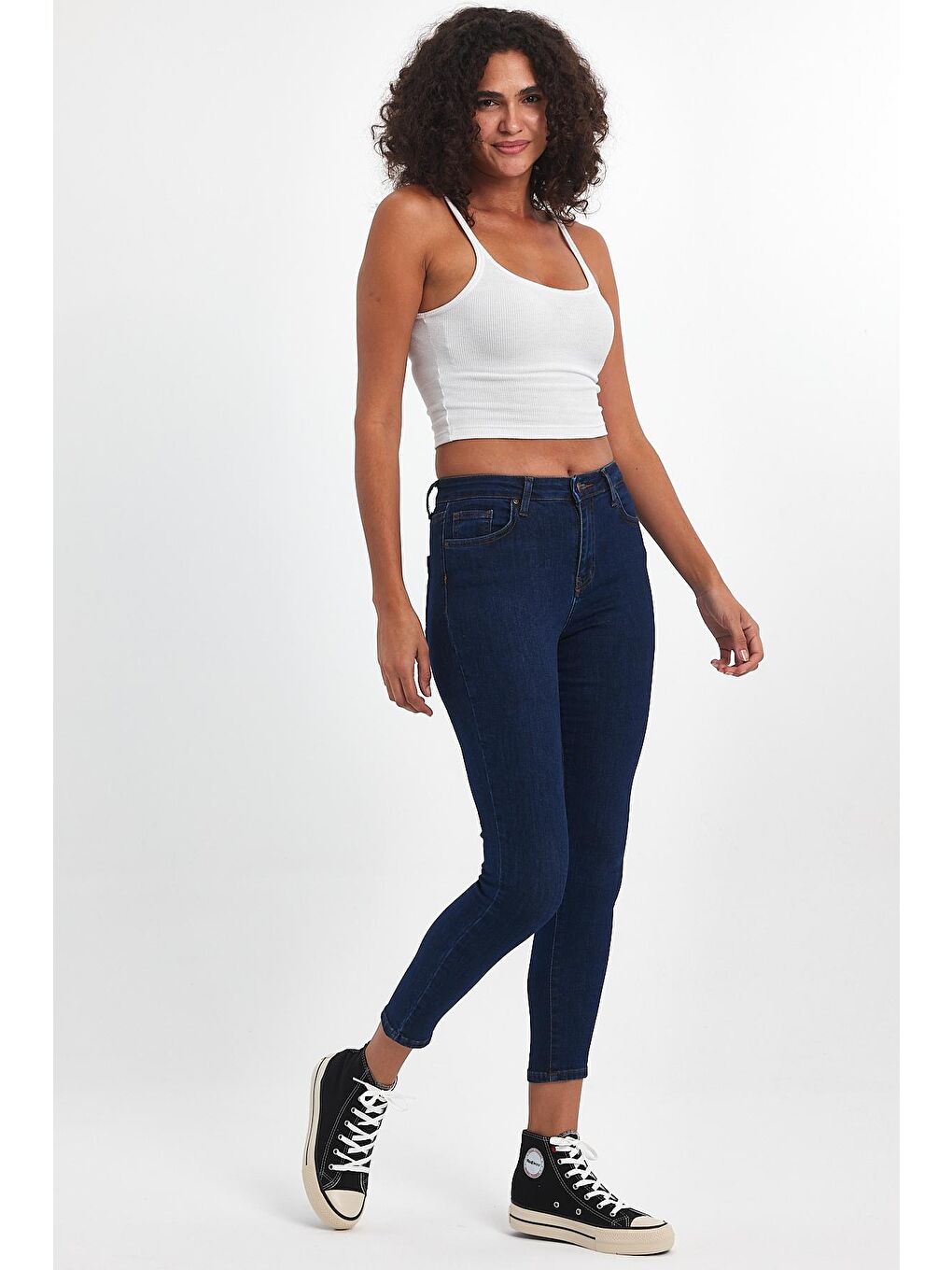 Siyah Kadın Kalın Taban Sneaker Spor Ayakkabı 0502-1