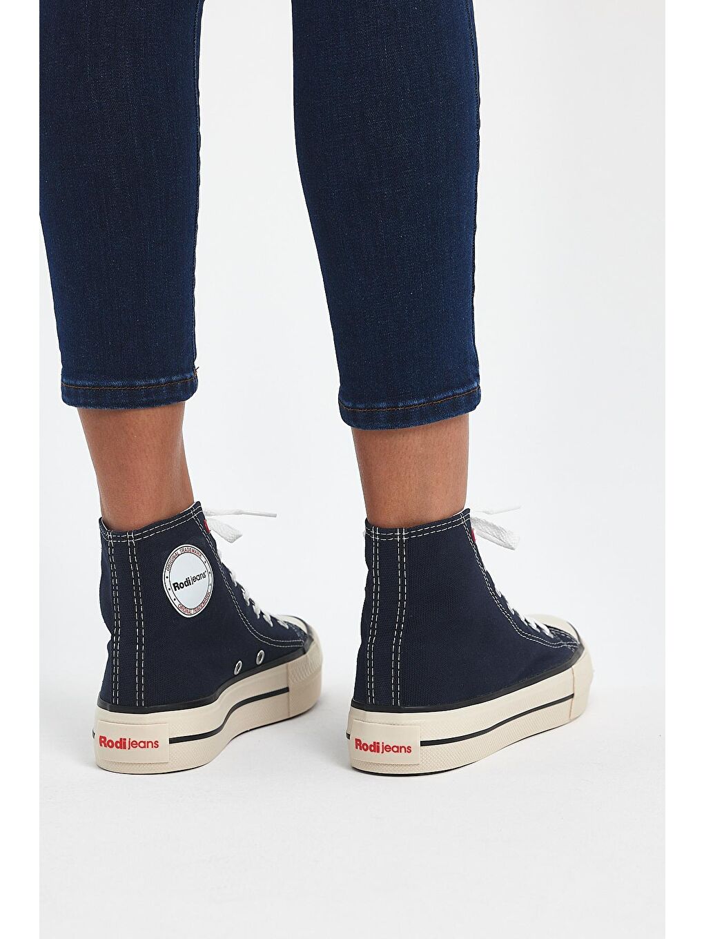 Lacivert Kadın Kalın Taban Sneaker Spor Ayakkabı 0502-2