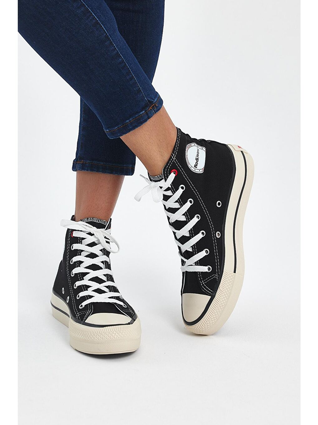 Siyah Kadın Kalın Taban Sneaker Spor Ayakkabı 0502-3