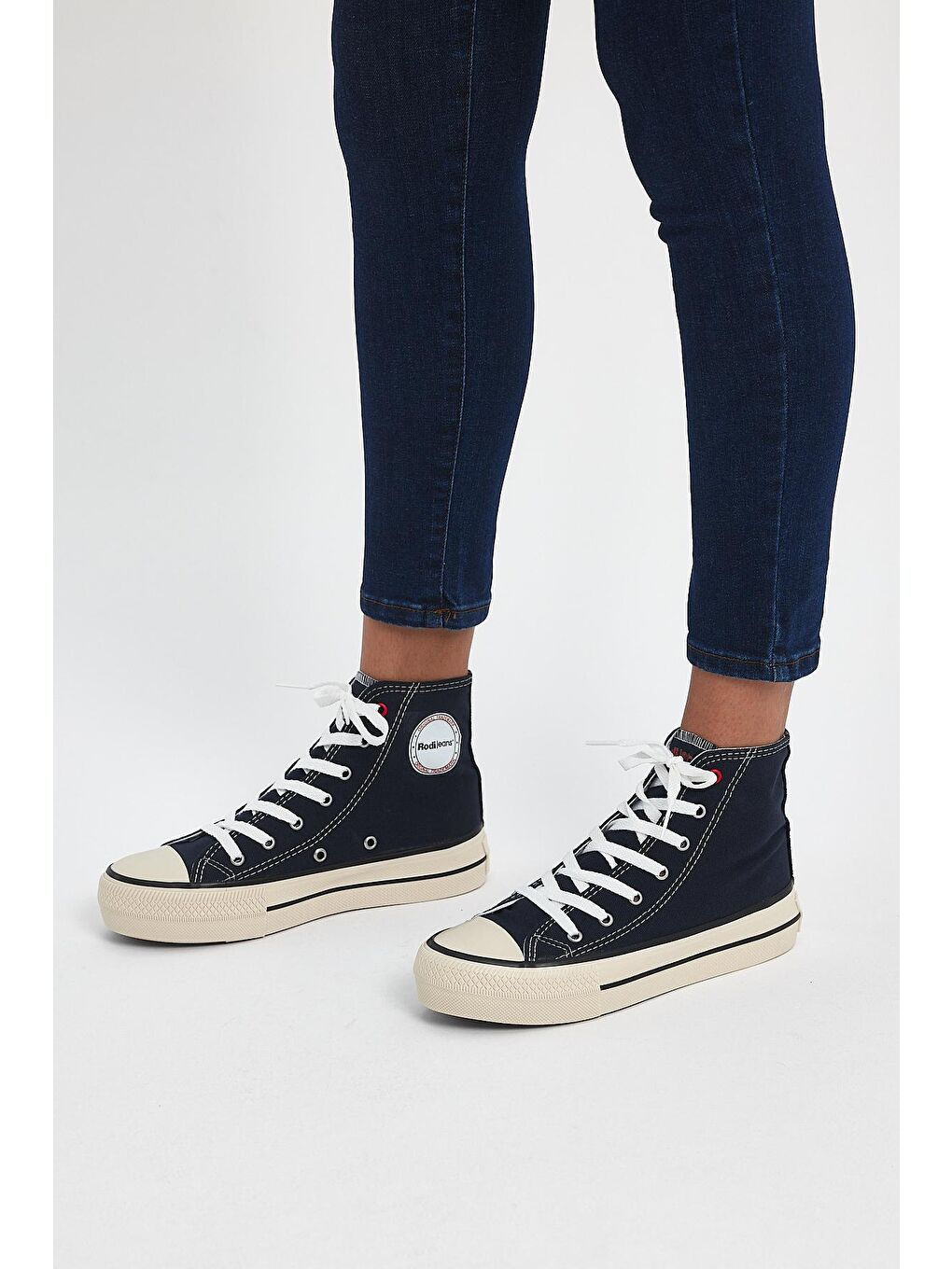 Lacivert Kadın Kalın Taban Sneaker Spor Ayakkabı 0502-4