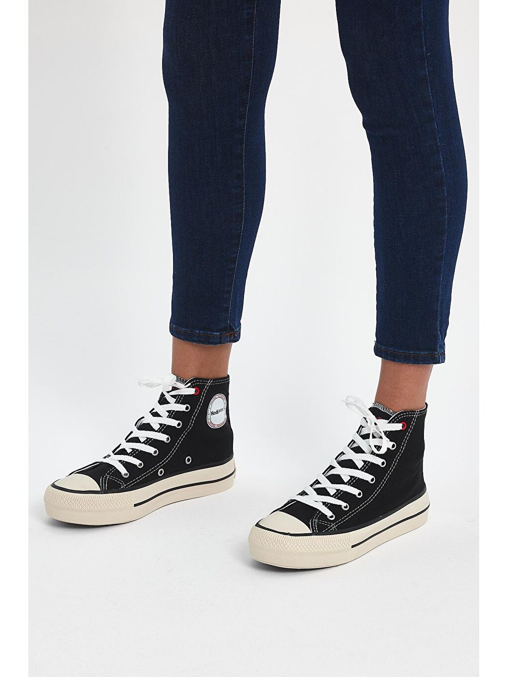 Siyah Kadın Kalın Taban Sneaker Spor Ayakkabı 0502-4