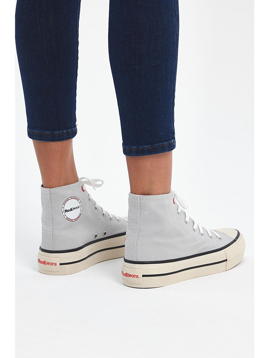 Gri Kadın Kalın Taban Sneaker Spor Ayakkabı 0502-2