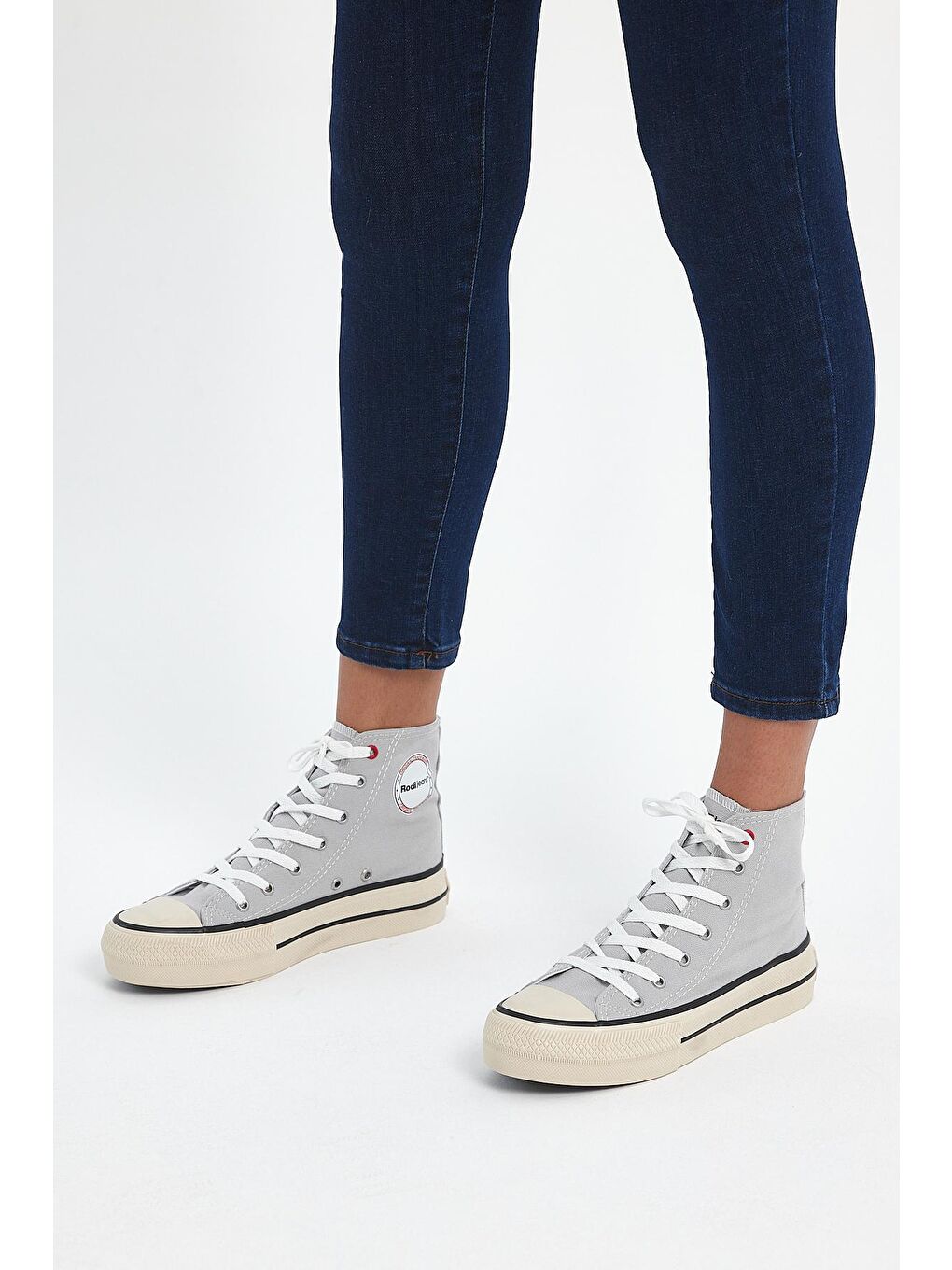 Gri Kadın Kalın Taban Sneaker Spor Ayakkabı 0502-4