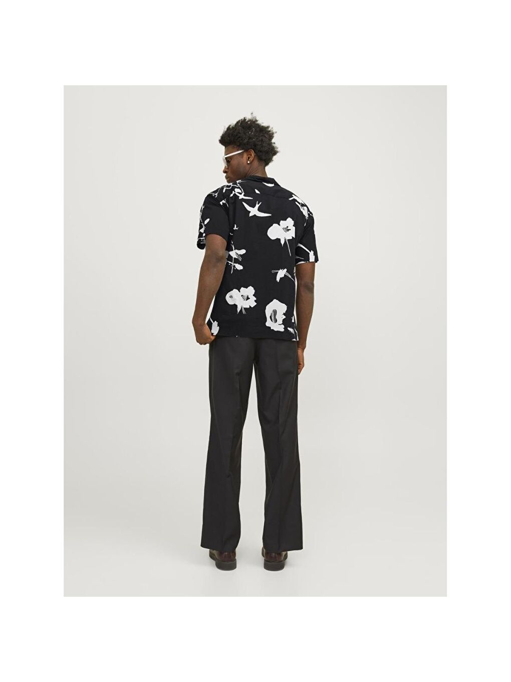 Blapalma Resort Erkek Siyah Klasik Yaka Gömlek-2