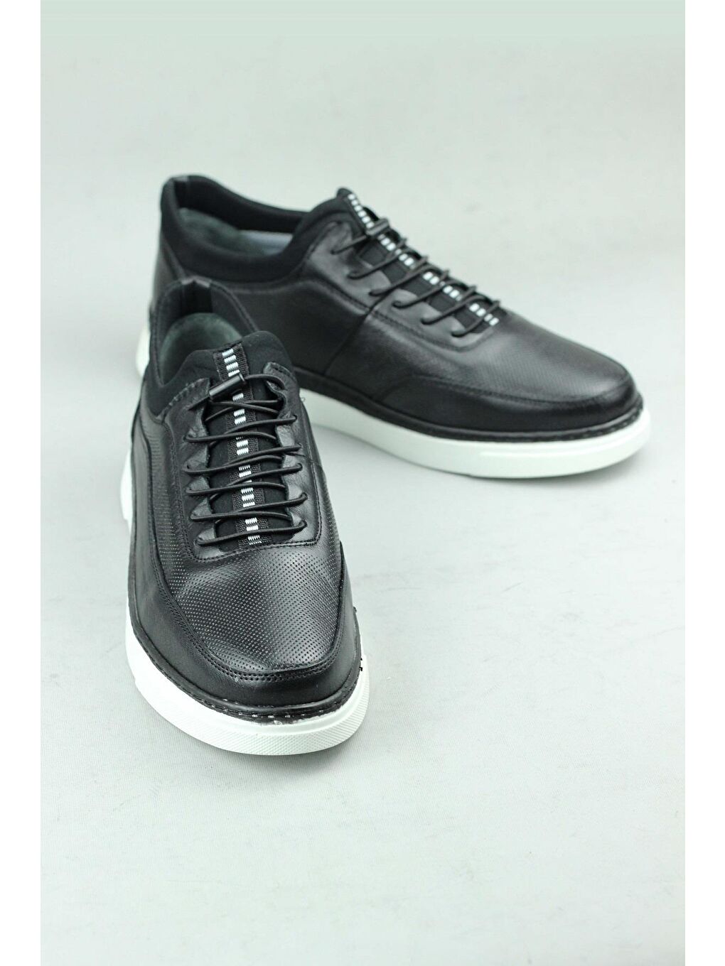 Punto Siyah 346517 Hakiki Deri Sneaker Erkek - 4