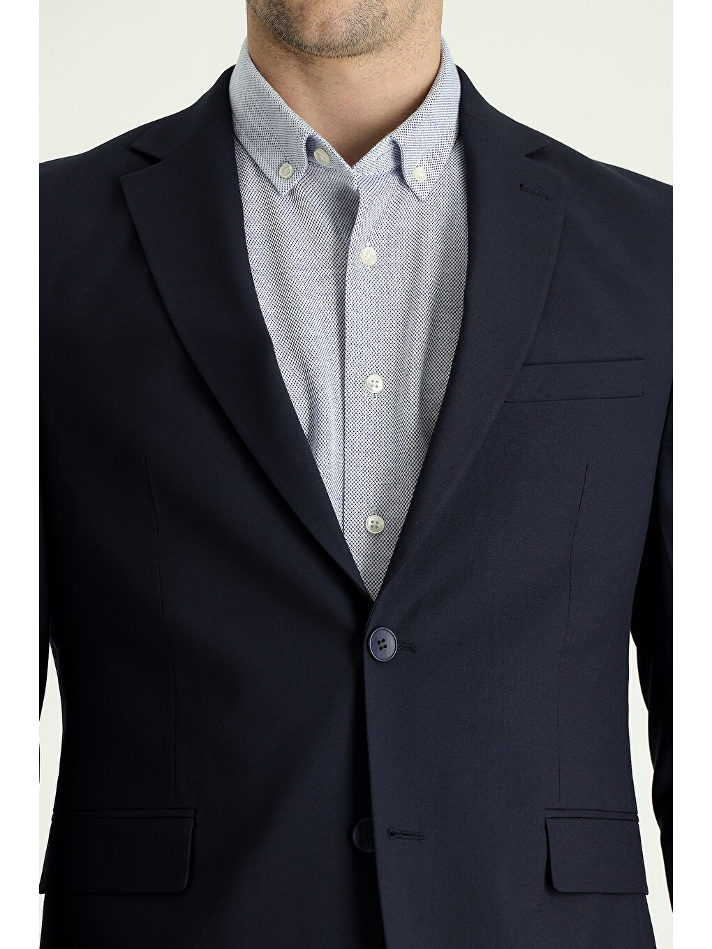 Lacivert Slim Fit Dar Kesim Klasik Takım Elbise-2