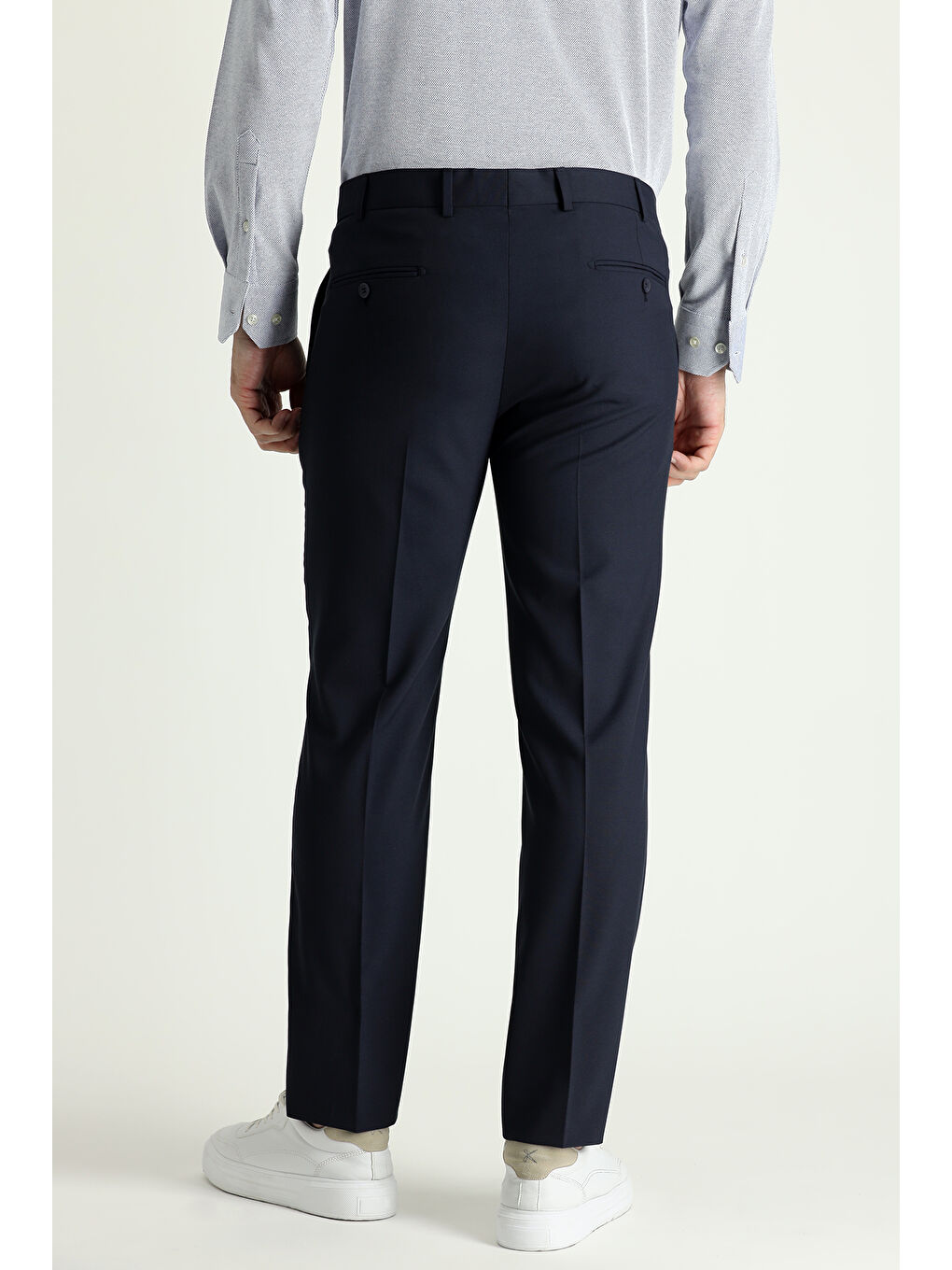 Lacivert Slim Fit Dar Kesim Klasik Takım Elbise-6