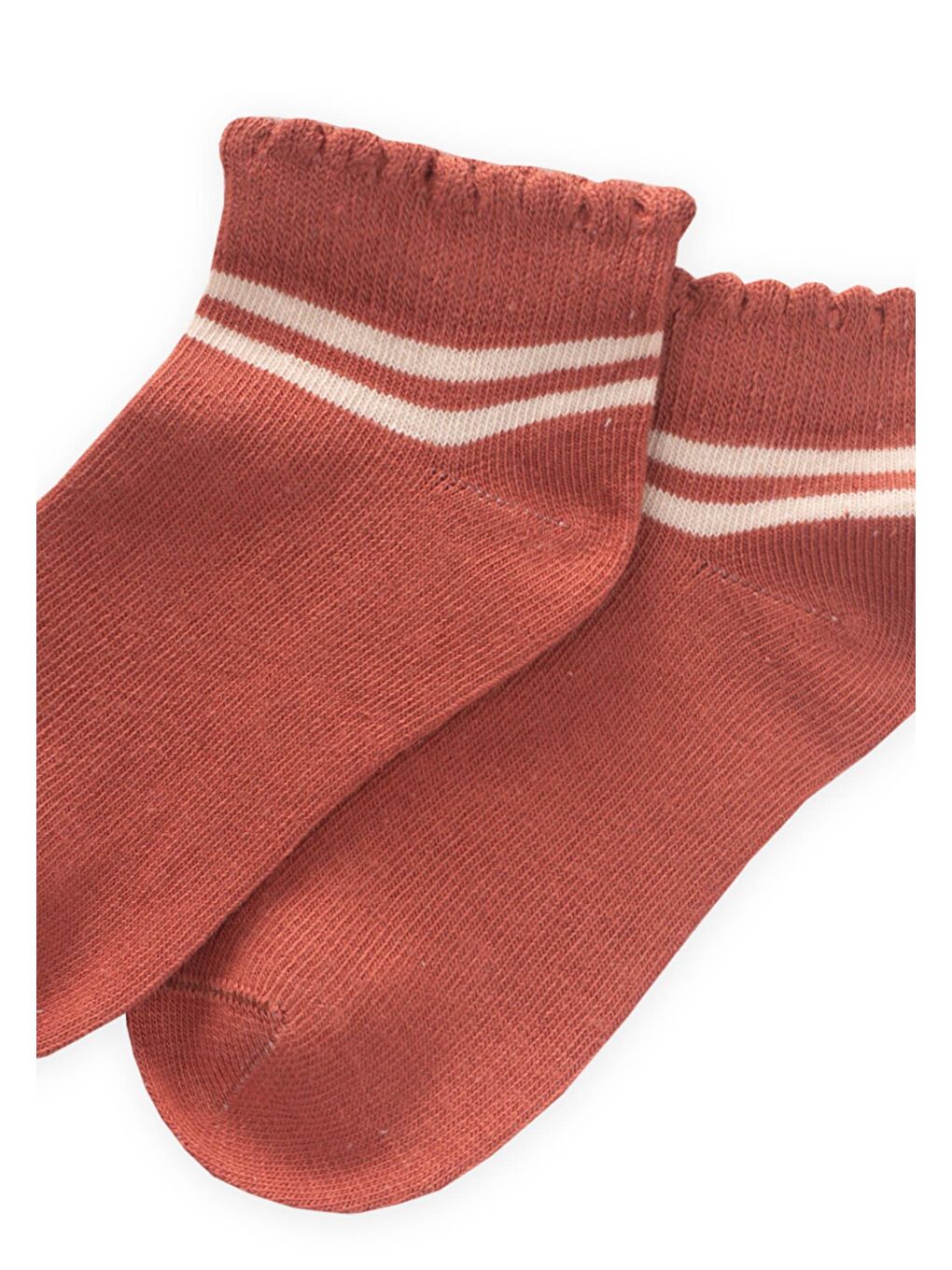 Kahverengi Kız Çocuk Patik Çorap-1