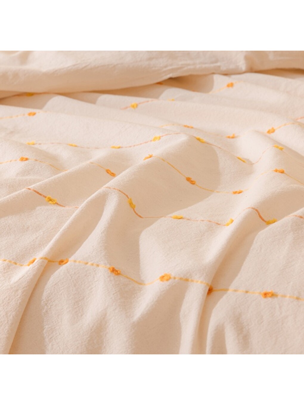 Karışık Soft Punto Çift Kişilik Yatak Örtüsü - Renkli - 220x240 cm-1