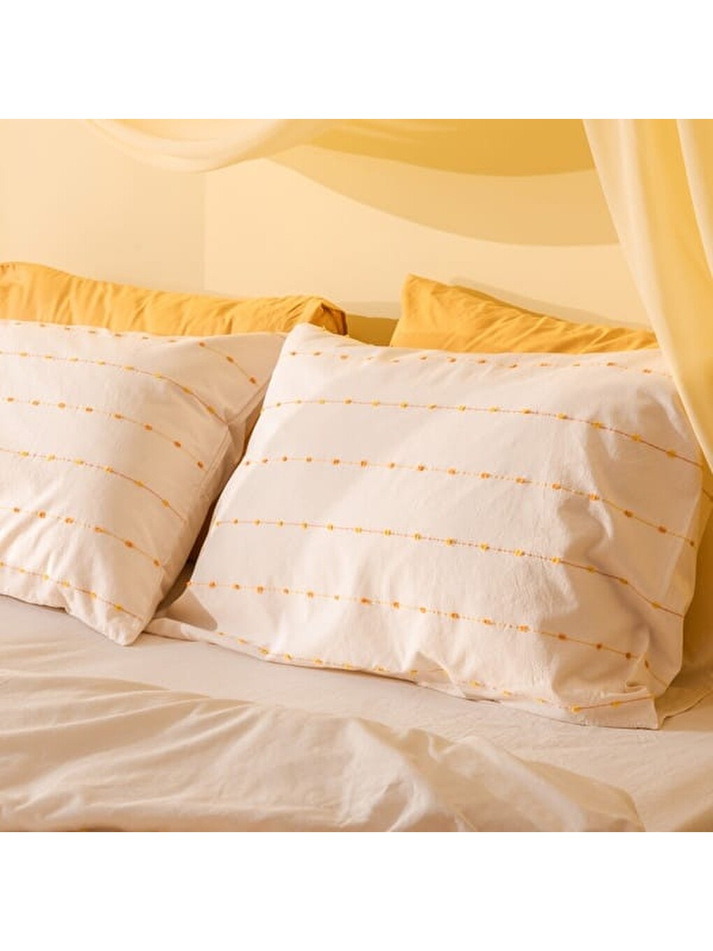 Karışık Soft Punto Çift Kişilik Yatak Örtüsü - Renkli - 220x240 cm-3