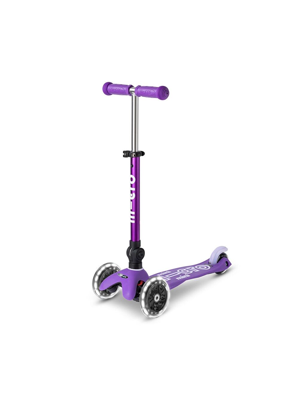 Micro Mor Mini Scooter Deluxe Foldable LED Purple