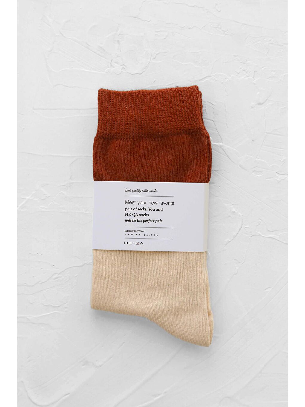 Kahverengi Blok Soket Çorap Zencefil-1