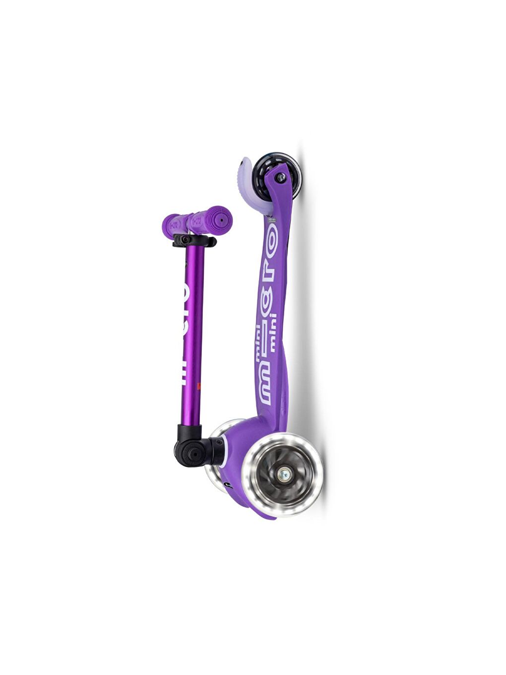 Micro Mor Mini Scooter Deluxe Foldable LED Purple - 4