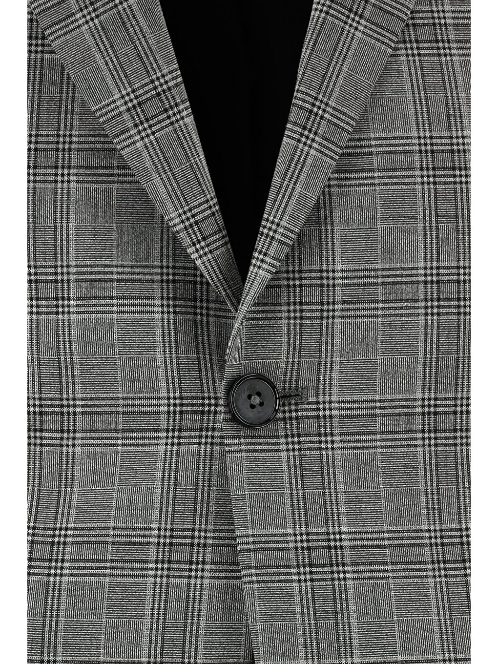 Gri Regular Fit Klasik Ekose Takım Elbise-3