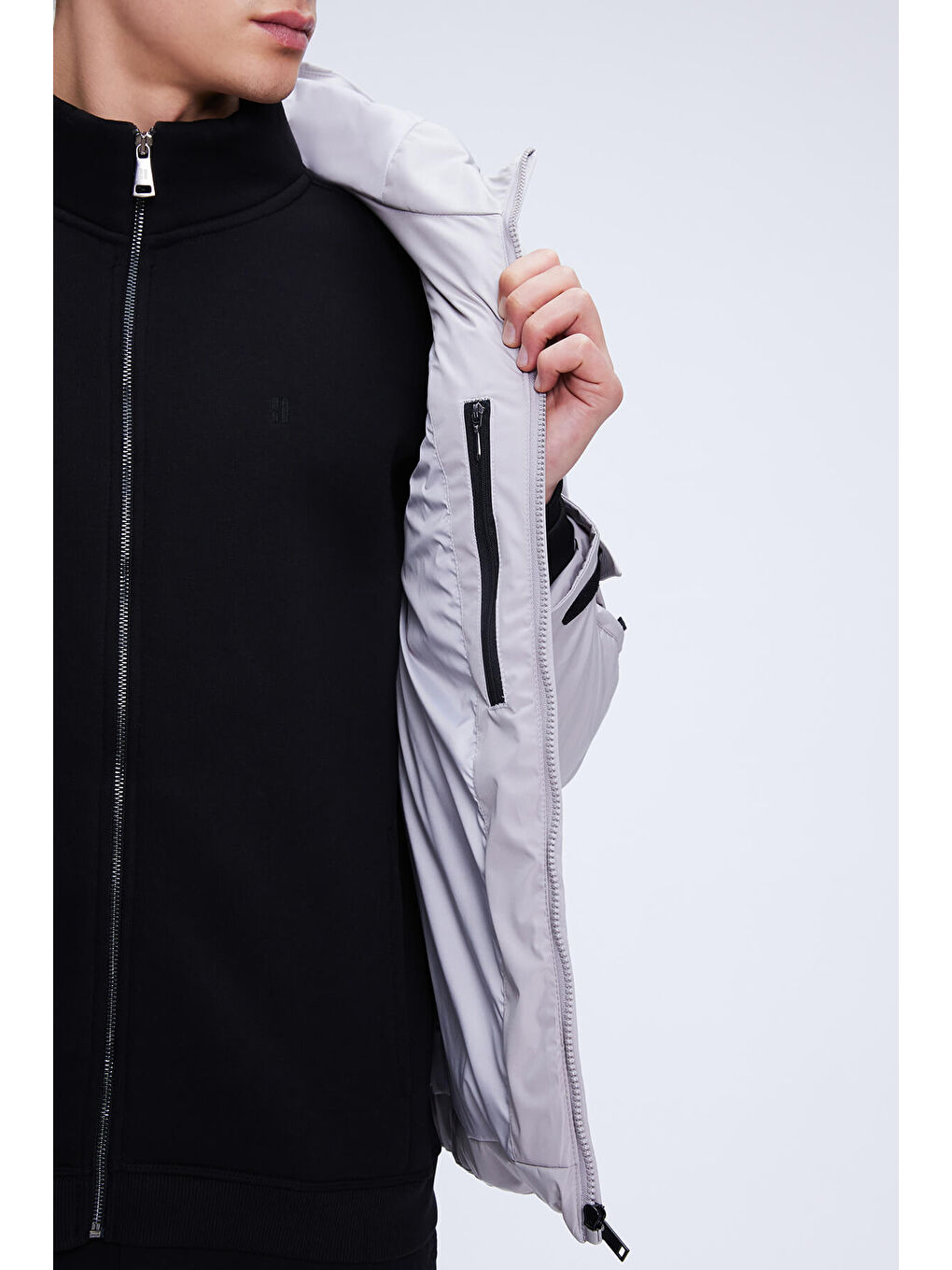 Bej Taş Regular Fit Hakim Yaka Kapüşonlu Kaban-3