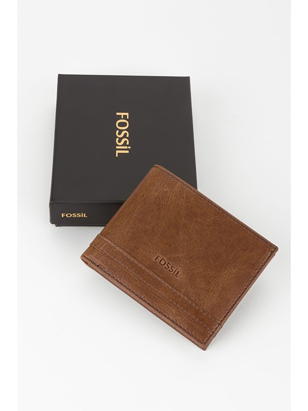 Kahverengi Kutulu Hakiki Deri Kahve Crazy Yatay Erkek Cüzdan El Portföyü-2