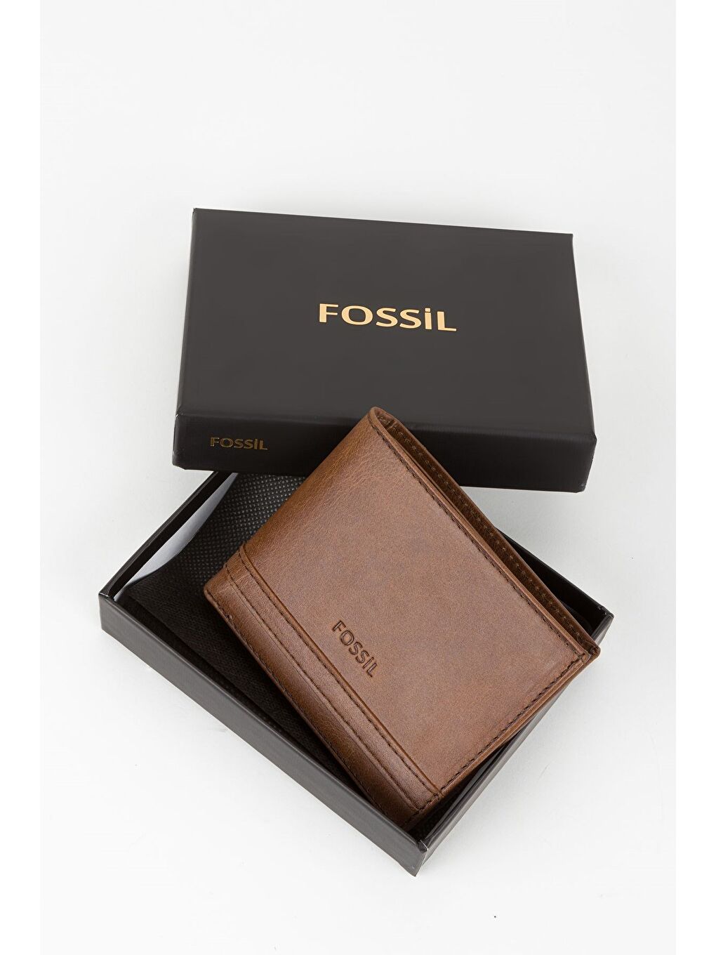 Kahverengi Kutulu Hakiki Deri Kahve Crazy Yatay Erkek Cüzdan El Portföyü-3