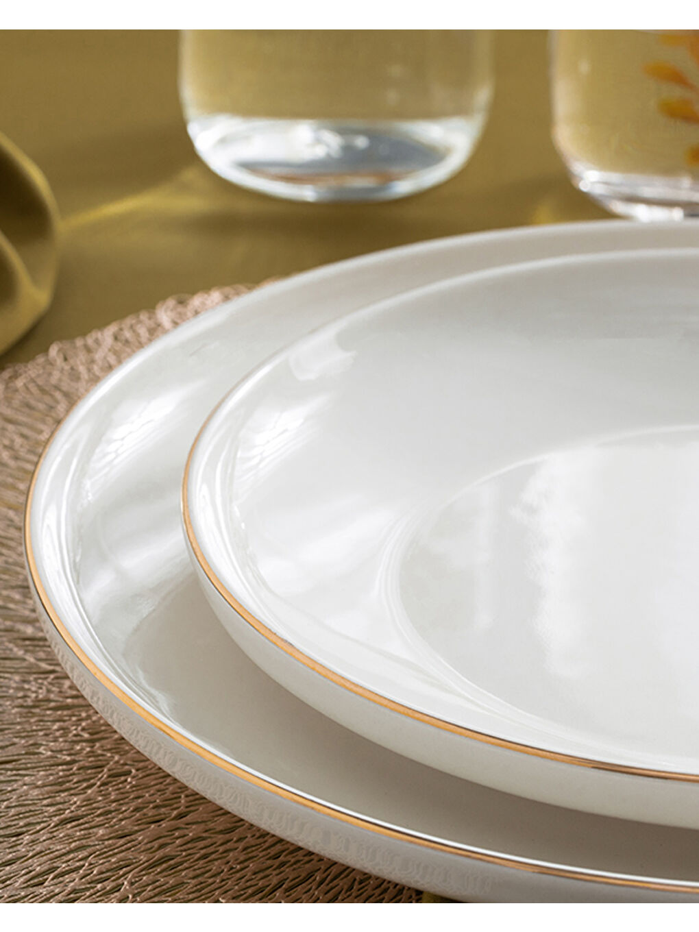 Sarı Torino Porselen Yemek Takımı 54 Parça 12 Kişilik Gold-2