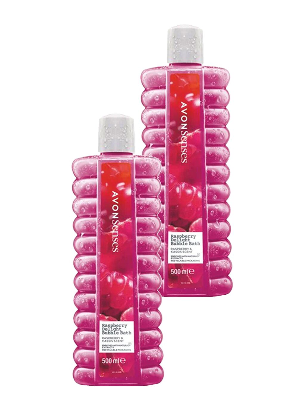 AVON Renksiz Raspberry Delight Frambuaz ve Frenk Üzümü Kokulu Banyo Köpüğü 500 Ml. İkili Set