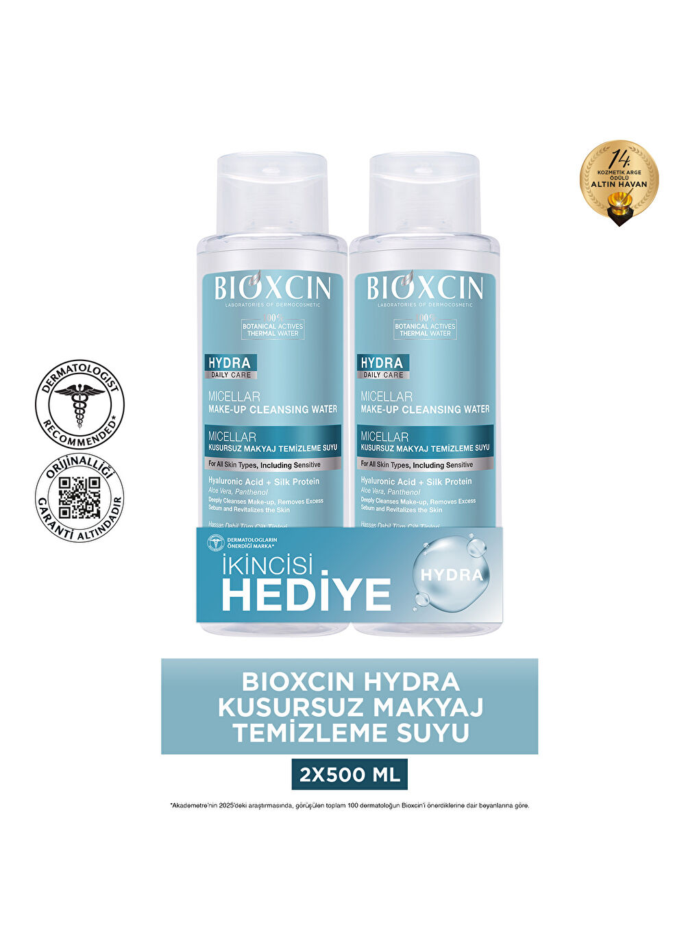 Hydra Micellar Kusursuz Makyaj Temizleme Suyu 2x500 ml-1