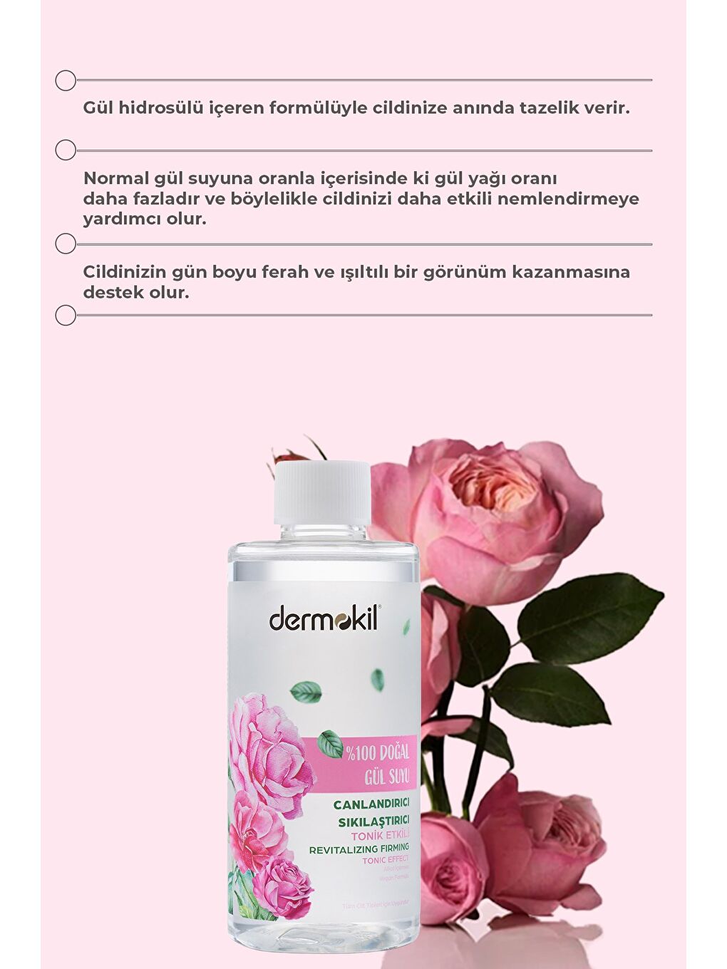 %100 Doğal Gül Suyu Cilt Bakım Seti-4