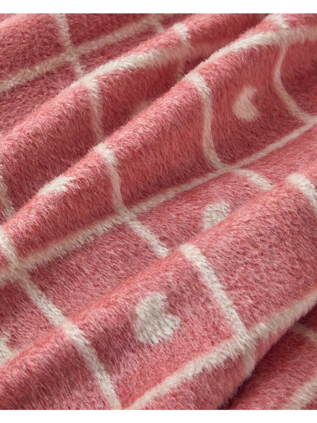 English Home Sweet hearts Akrilik Tv Battaniye 130x170 cm Pembe - 2