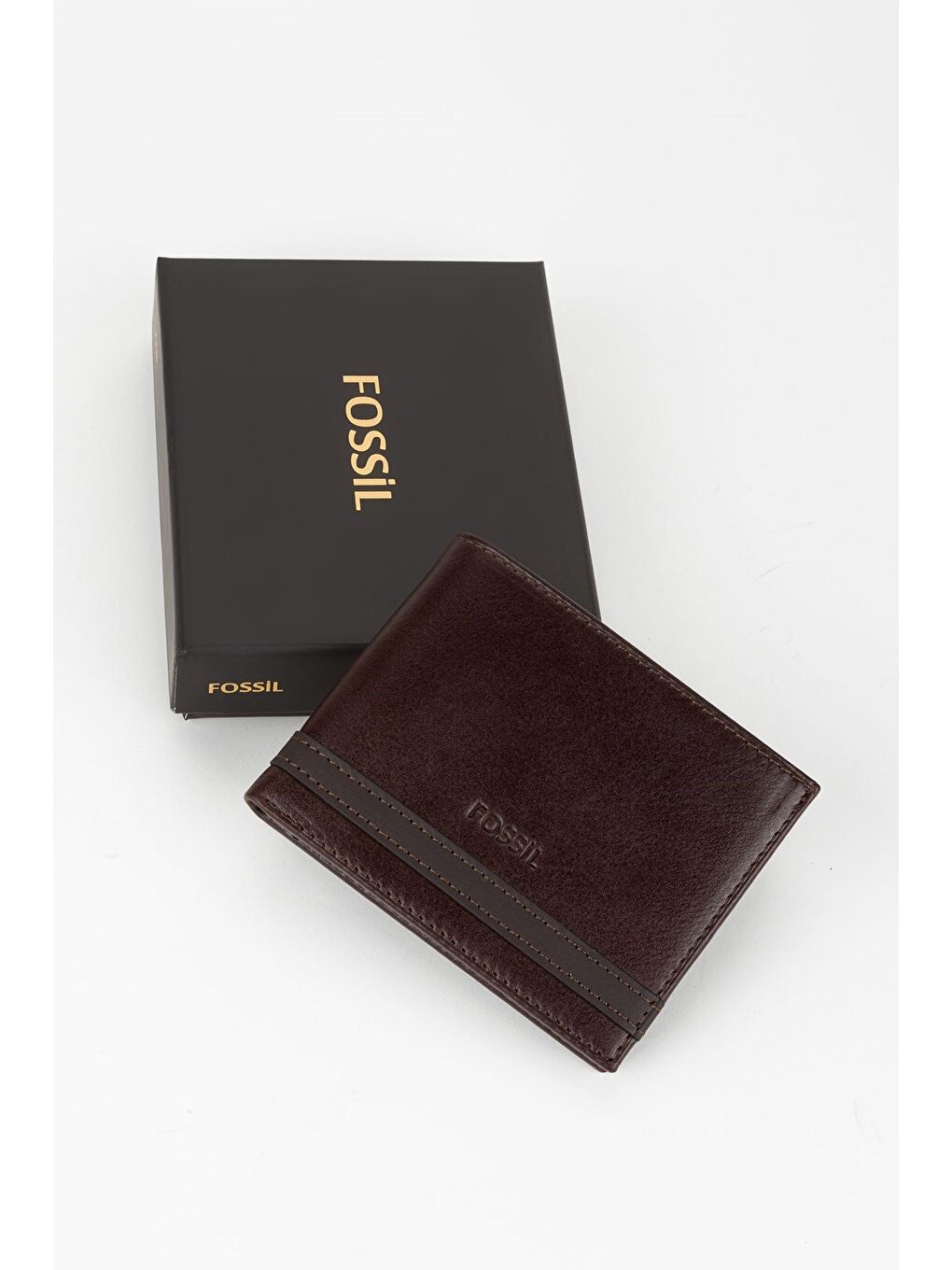 Kahverengi Kutulu Hakiki Deri Kahve Crazy Yatay Erkek Cüzdan El Portföyü-4