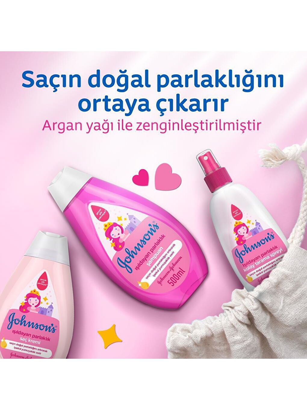 JOHNSON'S Renksiz Işıldayan Parlaklık Serisi Şampuan 300 ml - 1