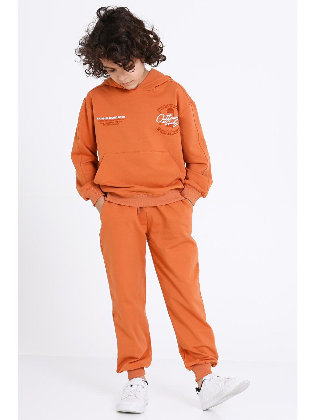 Kahverengi Erkek Çocuk Kiremit The Night Riders Speed Seekers Baskı 5-9 Yaş Takım - 23301-4