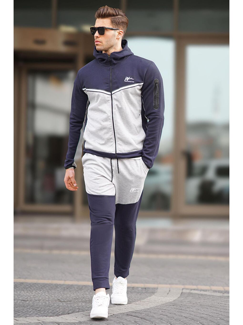 Lacivert Fermuarlı Erkek Eşofman Takımı 5697-1