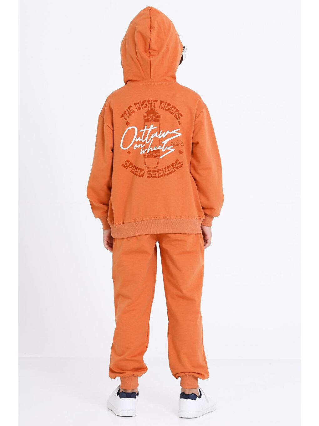 Kahverengi Erkek Çocuk Kiremit The Night Riders Speed Seekers Baskı 5-9 Yaş Takım - 23301-4-4