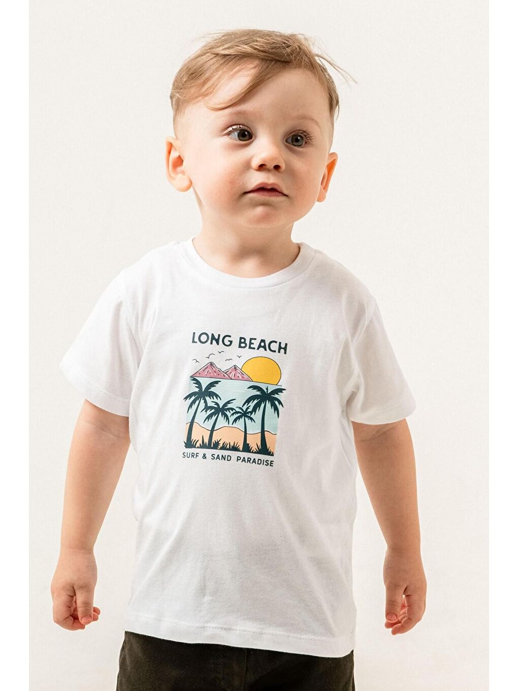 Haki Tarz Gömlek Yaprak Desenli Belden Ayarlanabilir Kısa Kollu Şortlu 3'lü Takım Çocuk ve Bebek Giy-6