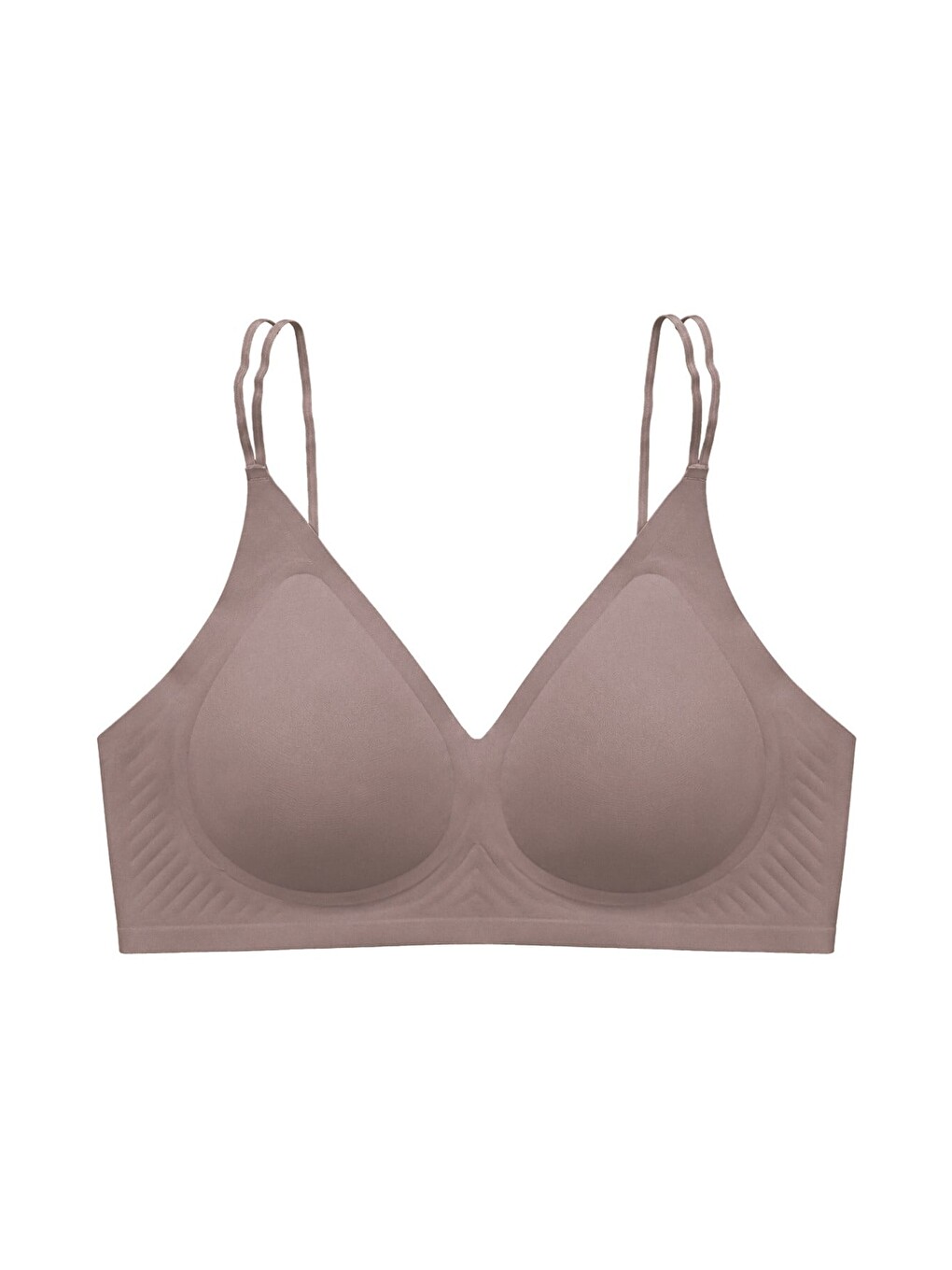 Seamless Bra - Viora | Kahverengi Lazer Kesim Balensiz Kontur Kabartma Detaylı Dikişsiz Kadın Sütyen