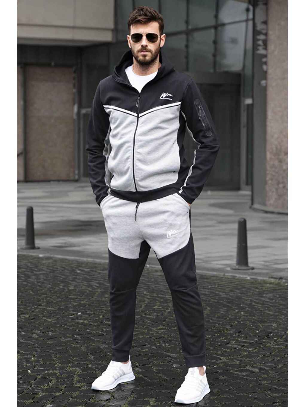 Grimelanj Fermuarlı Erkek Eşofman Takımı 5697-1