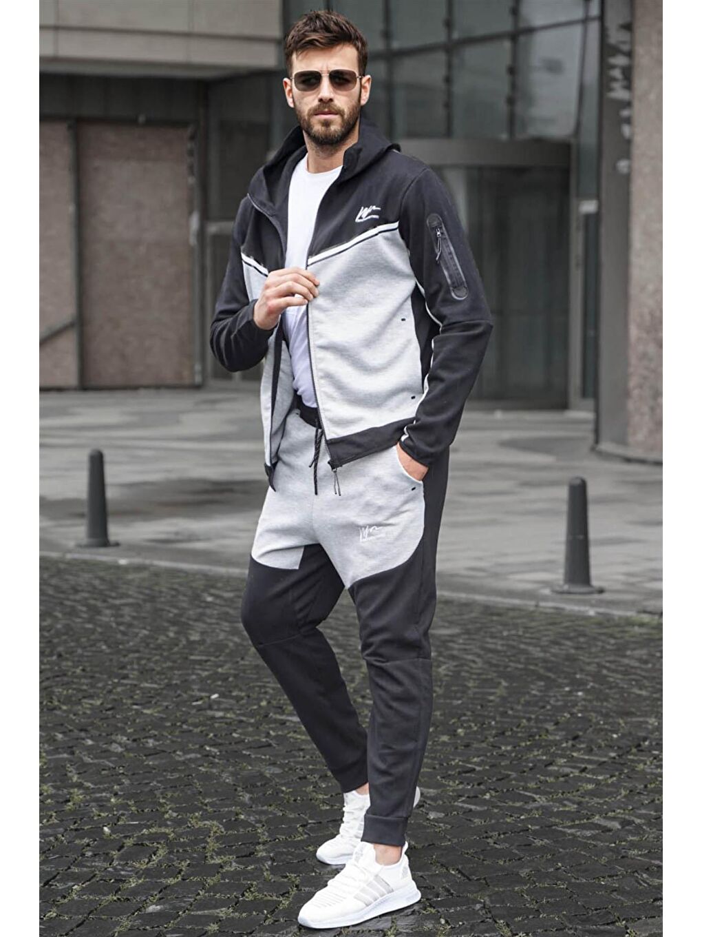 Grimelanj Fermuarlı Erkek Eşofman Takımı 5697-2