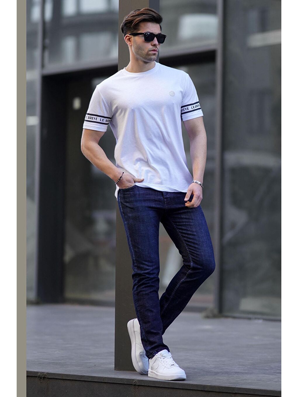 Koyu Mavi slim fit Erkek Jean 6861-2