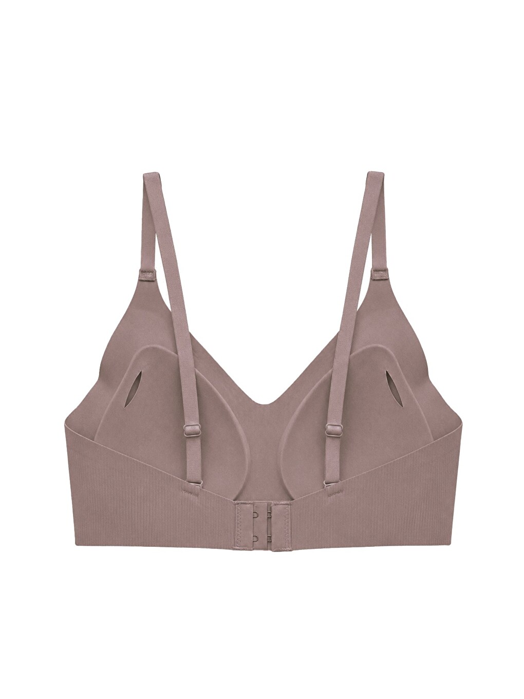 Seamless Bra - Elara | Kahverengi Lazer Kesim Balensiz İnce Fitil Dokulu Dikişsiz Kadın Sütyen-1