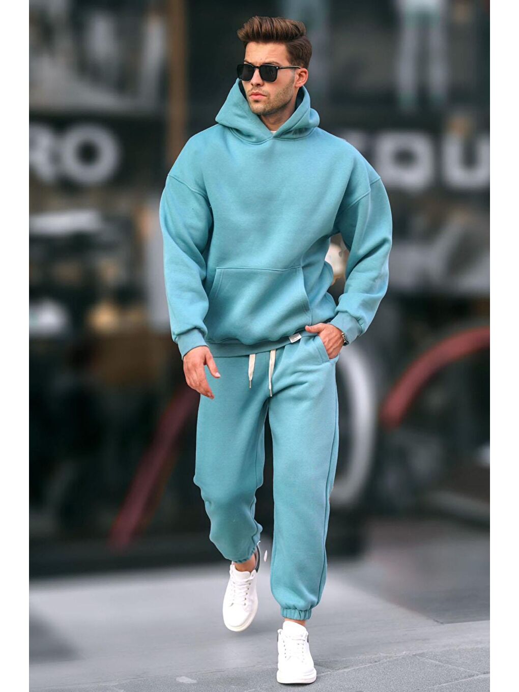 Açık Mavi Kapüşonlu Basic Eşofman Takımı 5925