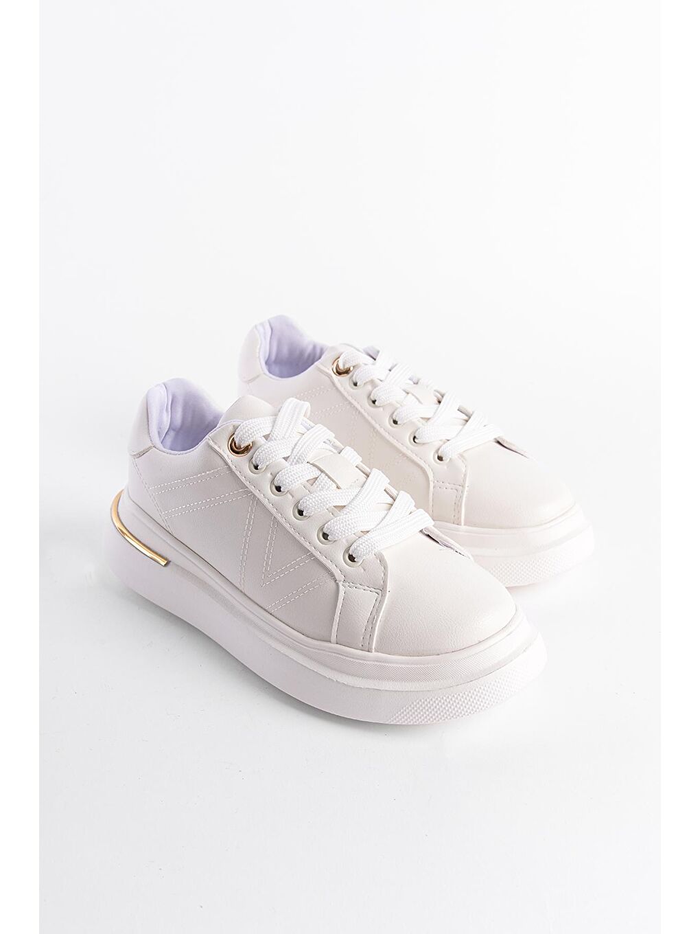 Beyaz Kadın Sneaker Spor Ayakkabı-1