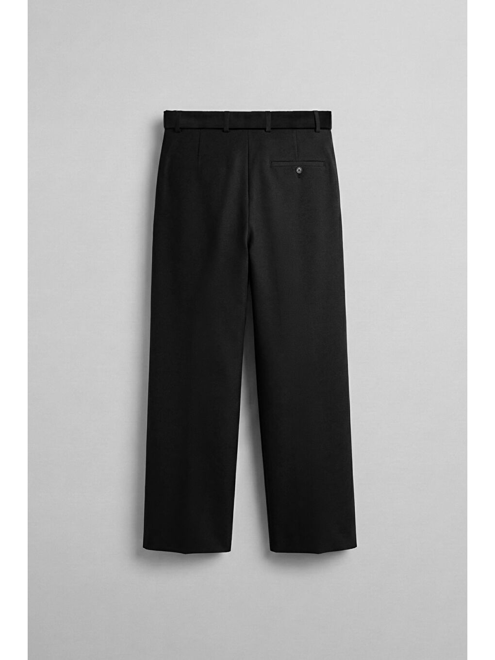 Erkek Baggy Fit Smart Casual Kemerli Pantolon Siyah-1