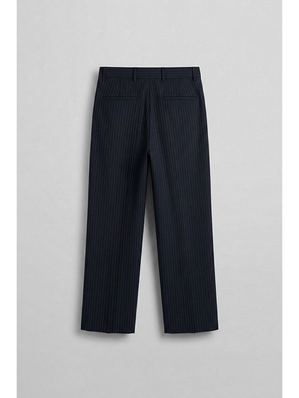 Erkek Premium Relaxed Fit Çizgili Takım Pantolonu Lacivert-1