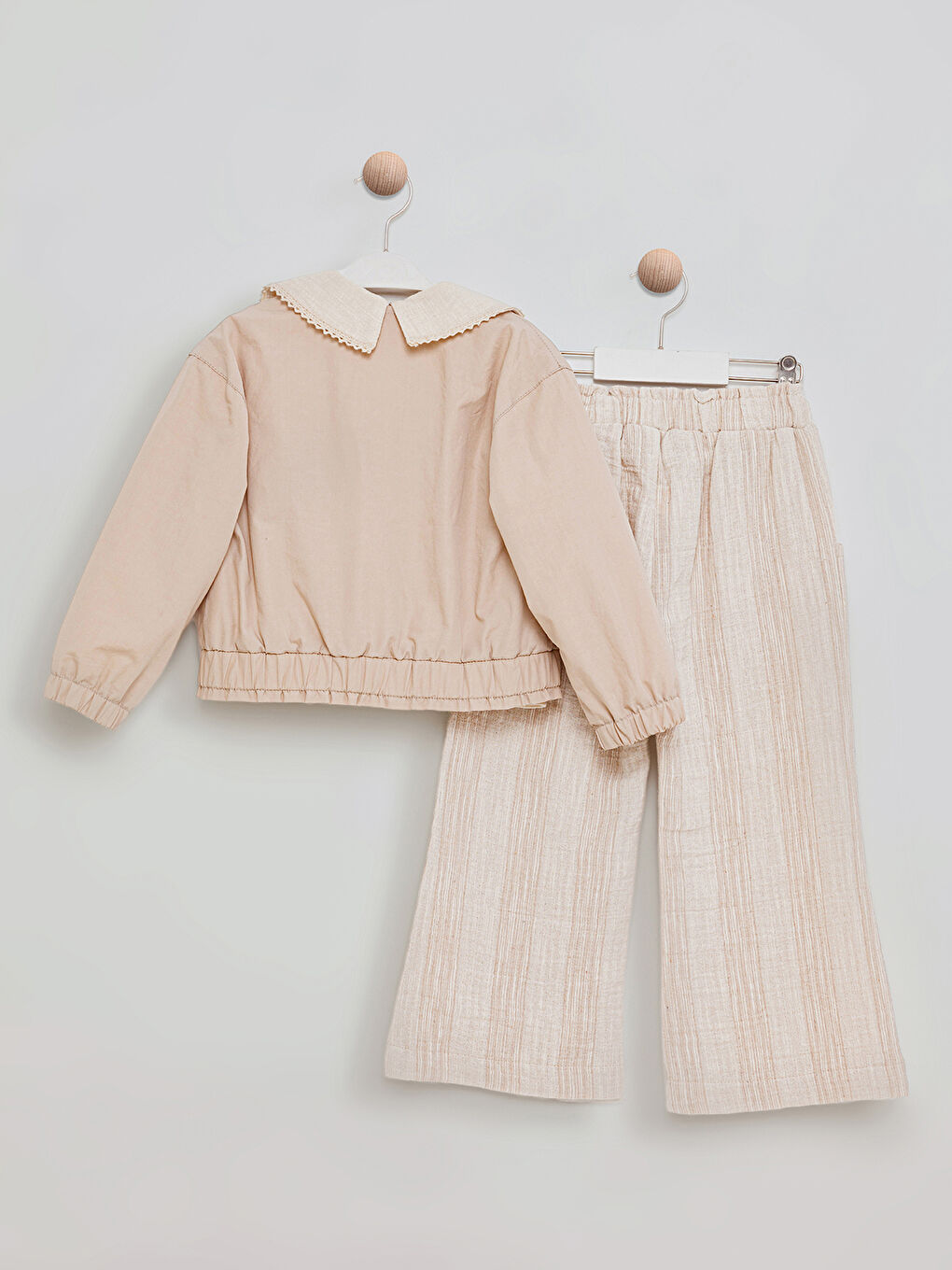 Kız Çocuk 3'lü Takım 2-5 Yaş Bej-1